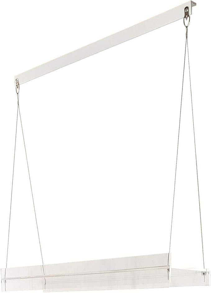 Hanging Acrylic Shelves for Windows (22" Wide, 1 Shelf - 26" Tall)