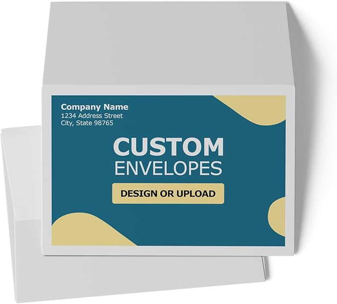 GotPrint Custom Envelopes 4x6 | White #A4 Envelope for Announcements, Invitations, Wedding, Postcards, Mailing | Personalize - Upload Design, Add Text or Logo | 4.25x6.25, 500Qty