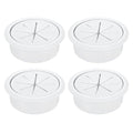 uxcell 4 Pcs Desk Grommet, 1.97 inch 50mm Desk Cable Hole Cover Wire Hole Insert for Home Office Table Cabinet Cord Organizer, White