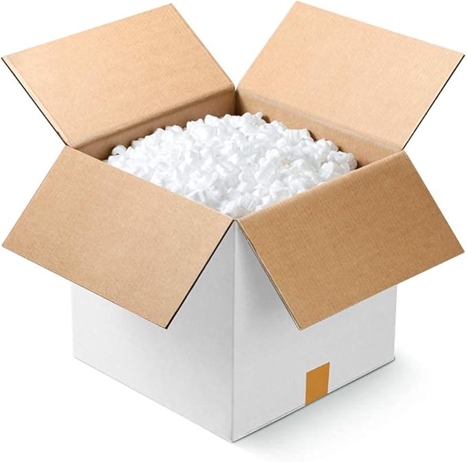 Calenzana 5x5x5 Inches Shipping Boxes Set of 25, White Corrugated Cardboard Box for Mailing Packing Small Business