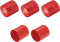 uxcell 5pcs Rubber End Caps 37mm ID Vinyl Round Tube Bolt Cap Cover Screw Thread Protectors Red