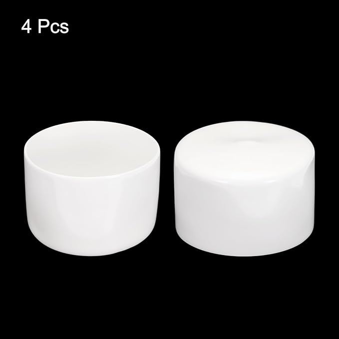 uxcell 4pcs Rubber End Caps 75mm ID Vinyl Round End Cap Cover Screw Thread Protectors White, 50mm Height