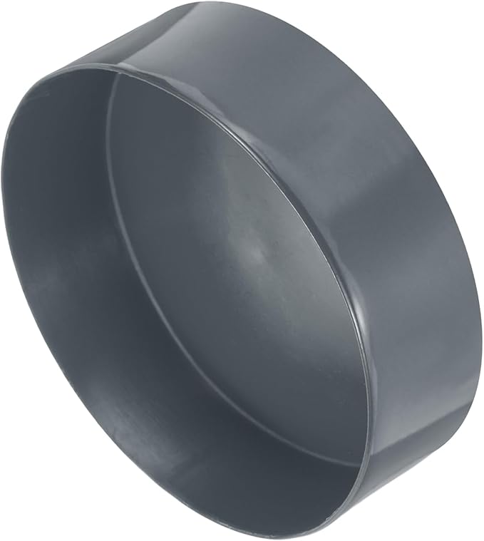 uxcell 4pcs Rubber End Caps 180mm(7 1/16 Inch) ID x 80mm(3 1/8 Inch) H Vinyl Round End Cap Cover Screw Thread Protectors Dark Grey