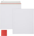 25 Pack 12.75x15 inch Rigid Mailer Self Seal Photo Document Mailers Stay Flat White Cardboard Envelopes White Photography Mailers for CD, Photos, Document