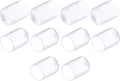 uxcell 10pcs Rubber End Caps 15mm ID Vinyl Round End Cap Cover Screw Thread Protectors, Clear