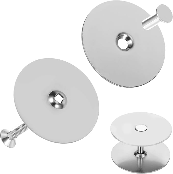 Door Hole Cover Plate, Door Knob Cover Door Knob Plate 2-5/8" Diameter Silver Door Knob Covers Door Hole Filler Plate for Home Security