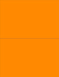 8-1/2 x 11" Neon Color High Light Fluorescent Labels for Laser & Inkjet Printer (Orange Fluorescent, 8-1/2" x 5-1/2" - 2 Per Page | 200 Labels)