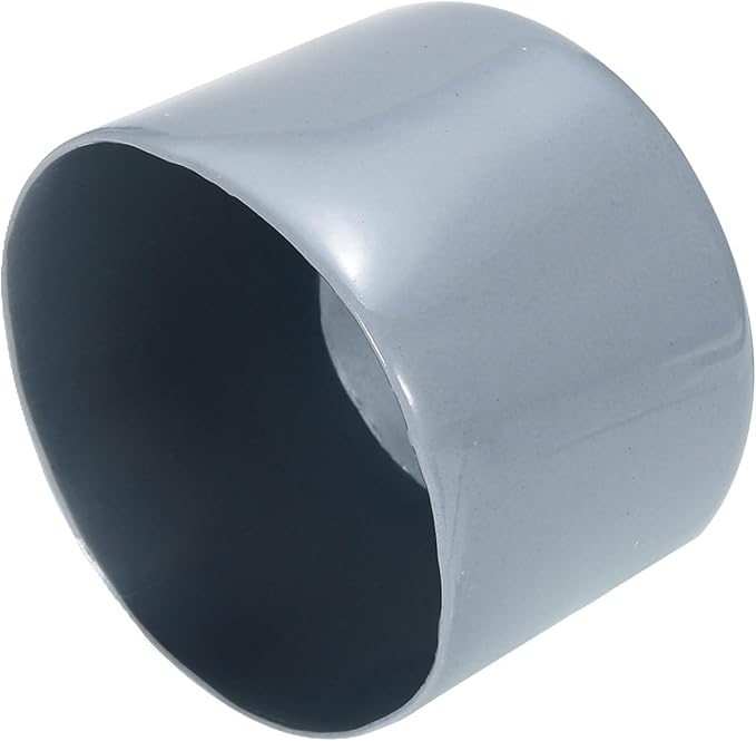 uxcell 4pcs Rubber End Caps 55mm ID Vinyl Round Tube Bolt Cap Cover Screw Thread Protectors Grey, 40mm Height