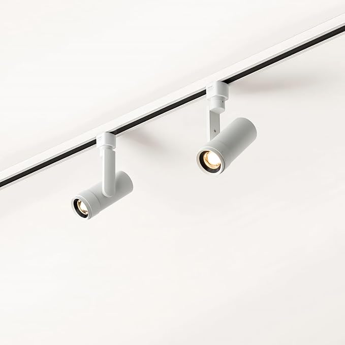 mirrea 5-Color Zoomable LED Track Lighting Heads H-Type Dimmable, 13.5W White Ceiling Fixtures for Kitchen, Modern Accent Light, 2700-5000K Adjustable, Beam Angle 24°-60°, CRI90+, Pack of 12