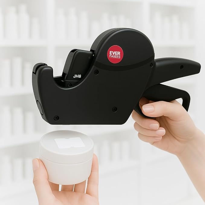 6-Digit Price Label Gun for Retail | Lightweight Polycarbonate Price Tag Gun for Clothing & Stores | Smooth-Print Pricing Gun for Inventory Tags, Price Stickers & Boutique Supplies