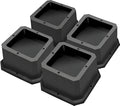 Bed Riser/Furniture Lift Bed/Bed risers/Furniture Lifter/Table risers/Frame Risers Create Under Bed Storage Heavy Duty for Furniture Height Adjustment (Black 4 Pack, 2 Inch)