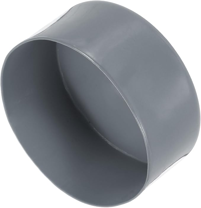 uxcell 4pcs Rubber End Caps 120mm(4 3/4 Inch) ID x 80mm(3 1/8 Inch) H Vinyl Round End Cap Cover Screw Thread Protectors Light Gray