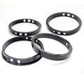 4 pcs Black Snap Bushing 3-9/16"" (90 mm) Mounting Diameter, Plastic Cable Hole Grommets for Wiring, Round Nylon Snap in Locking Electrical Wire Cord Hose Tubing Bushings Grommets Protectors