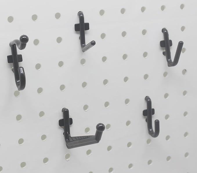 Colorstorm 200 PCS Mixed Styles Pegboard Hooks Assortment Kit Organizing Various Tools for Hanging Storage, Garage Wall Attachments