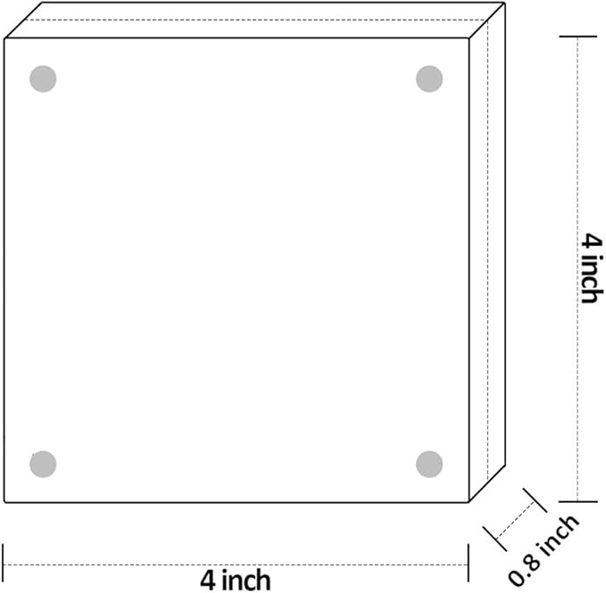 NIUBEE 4x4 Acrylic Frames 5 Pack, Double Sided Clear Picture Display