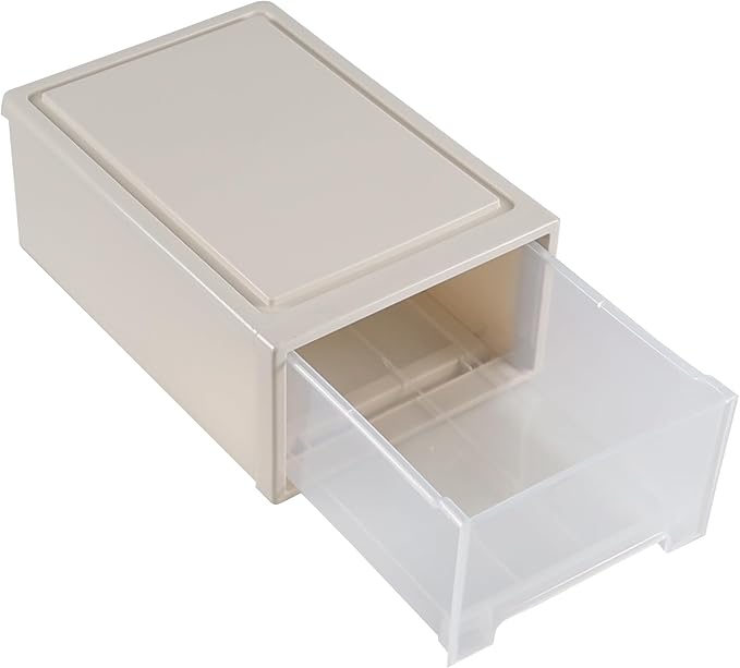 13 Quarts Stackable Plastic Storage Drawers, 1 Pack Storage Drawer Units