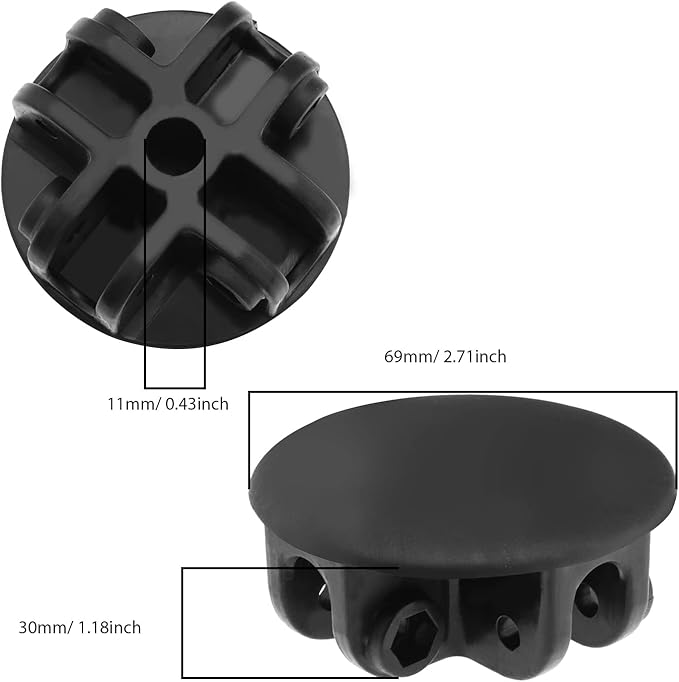 eMagTech 4-Way Roof Centre Bracket Canopy Connector Joint for Gazebo Tent Circular Apex Bracket Gazebo Tent Replacement Accessories Plastic Black