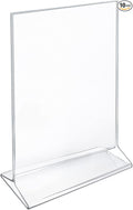 Azar Displays 142714 7-Inch Width by 11-Inch Height Top-Load Acrylic Sign Holder, 10-Pack