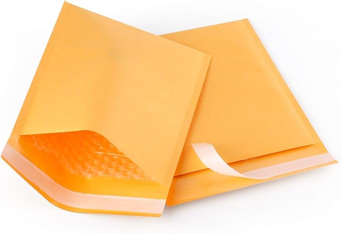 PackageZoom #000 4x8 Padded Envelopes Kraft Bubble Mailer Shipping Envelopes 500 Pack