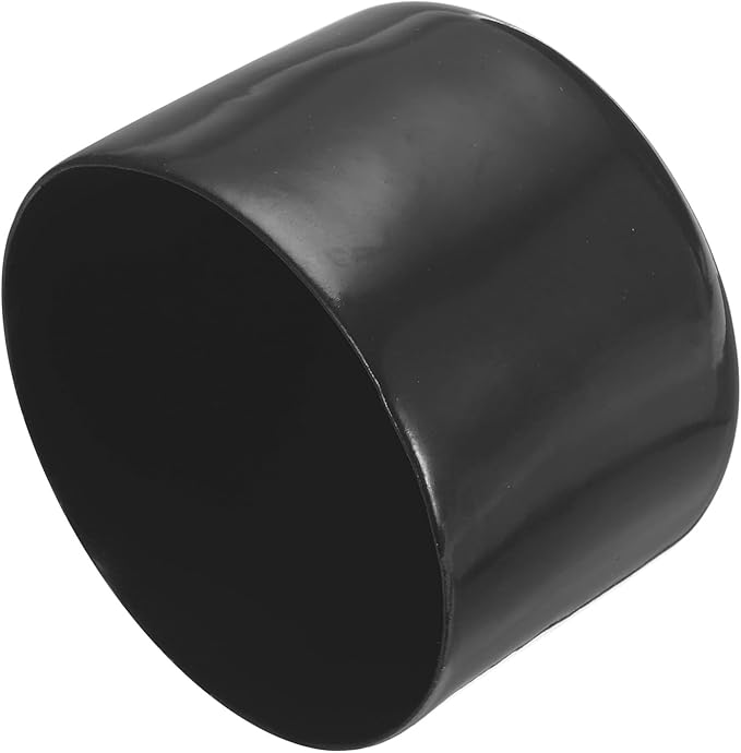 uxcell 4pcs Rubber End Caps 57mm ID Vinyl Round End Cap Cover Screw Thread Protectors Black, 40mm Height
