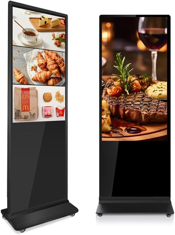 55 Inches Indoor Digital Signage Display Floor Standing Advertising Kiosk Android System with WiFi HDMI/USB Input Auto AD Player (Non-Touch Screen, 55 Inches)