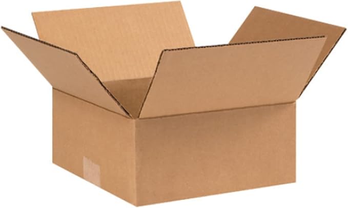 Secure Seal - 50 Pack of 9x9x3” Corrugated Cardboard Packing Shipping Mailing Moving Carton Boxes Cube
