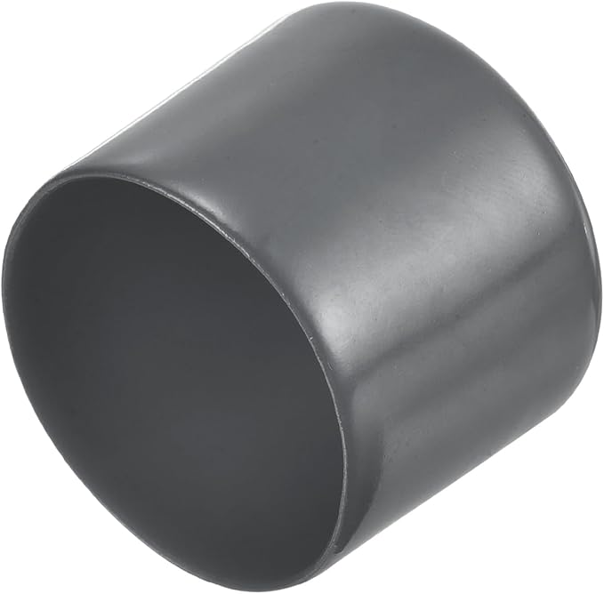 uxcell 4pcs Rubber End Caps 2 1/16"(52mm) ID Vinyl Round End Cap Cover Screw Thread Protectors Dark Grey, 40mm Height