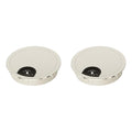 2 Pack Desk Grommet 2-3/8 Inch 60mm, Zinc Alloy Computer Desk Wire Hole Cover, Office Desktop Cord Cable Hole Metal Ring, Brushed Silver