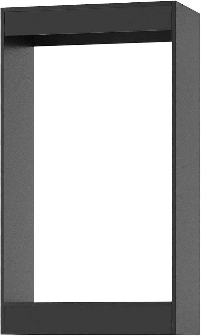 ROOMTEC 31.5" Double Hanging Closet Unit, Modular Closet System with Hanging Rod, Wardrobe Organizer for Bedroom or Walk-in Closet, Wall Mounted, Customizable Clothes Storage Unit, Black