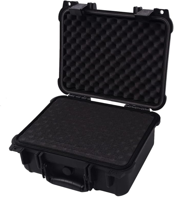 PP Portable Flight Case, Lockable Tool Box for Transportation Travelling, Protective Equipment Case, 13.8"x11.6"x5.9", -287