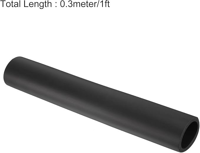 uxcell Foam Tubing for Handle Grip Support,36mm ID 48mm(1 7/8") OD 0.3 Meter/1ft Length Black