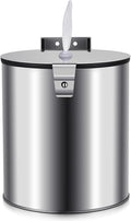 Zonon Stainless Steel Wall Mount Disinfectant Wipe Dispenser Fits Sanitizing and Disinfecting Wipes on Rolls 11 x 10'' for Fitness Clubs Schools Commercial and Residential Facilities(Round)