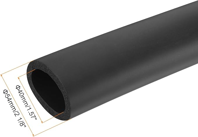 uxcell Foam Tubing for Handle Grip Support,40mm ID 54mm(2 1/8") OD 0.3 Meter/1ft Length Black
