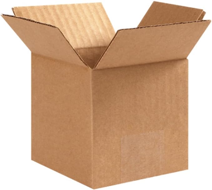 Secure Seal - 50 Pack of 4x4x4 Corrugated Cardboard Packing Shipping Mailing Moving Carton Boxes