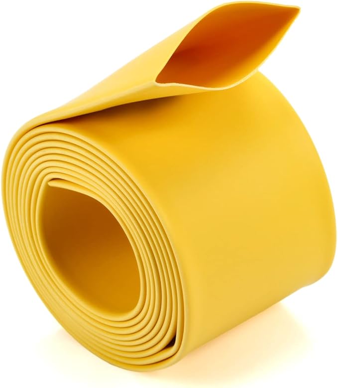 Chanzon 2:1 Ratio 25/32" (20mm) Heat Shrink Tubing 3.3Ft Roll (1M Total Length) Yellow Polyolefin Sleeving Wrap Shrinking 2 to 1 1pcs