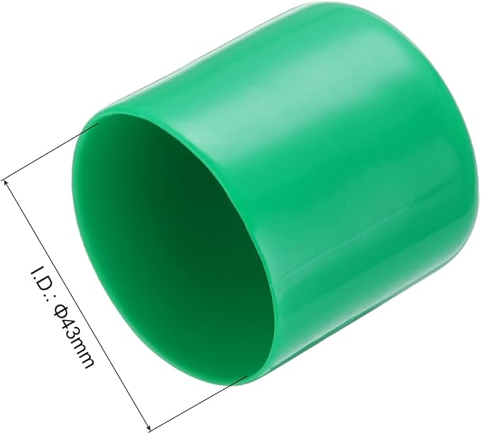 uxcell 10pcs Rubber End Caps 43mm ID Vinyl Round End Cap Cover Screw Thread Protectors Dark Green