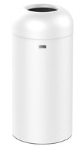71 Liter / 18.8 Gallon Commercial Open Top Trash Can, Big Capacity, Brushed Stainless Steel（White