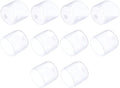 uxcell 10pcs Rubber End Caps 25mm(1") ID Vinyl Round End Cap Cover Screw Thread Protectors Clear