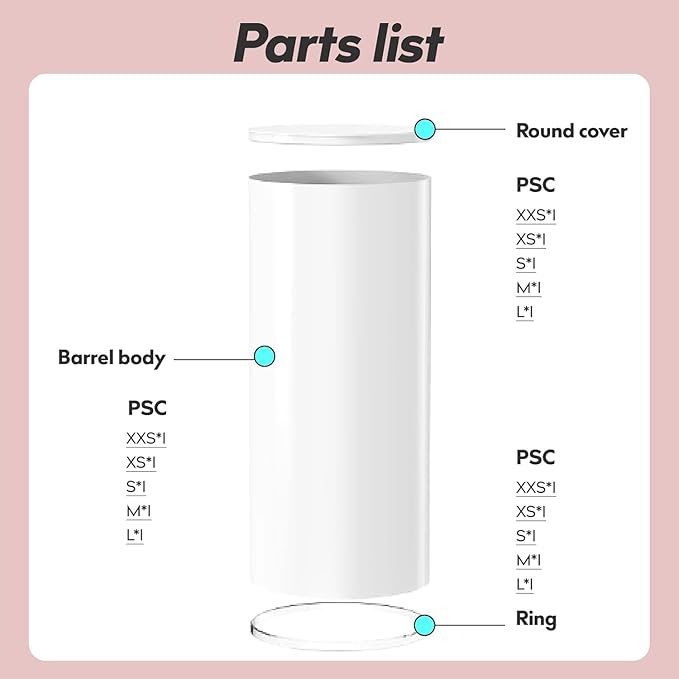 3PC Cylinder Pedestal for Party, Large White Cake Stand, Pedestal Display Plinth Pillars for Wedding Ceremony Birthday Party Art Decor--35.4''(L),29.5''(M),23.6''(S)