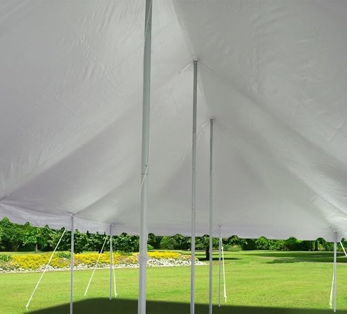 TentandTable 20' x 40' Premium Canopy Tent, White, Outdoor Pole Tent, 80-160 Person Capacity for Parties, Weddings, Events, Commercial and Residential Use, Large Heavy Duty Vinyl Canopy Tents