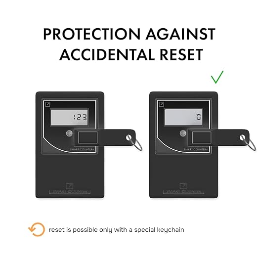 Smart Counter Retail People Counter - Infrared & Wireless, Battery Operated, with 2 Reset Protection Keys, Easy to Install, Black