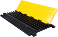 Kable Kontrol Atlas Cable Protector Wire Ramp - 5 Channel – 1 Pc - 35” Long Black & Yellow - 24000 Lbs Load Capacity - Rubber Speed Bump Wire Protector Cord Cover - CP9975