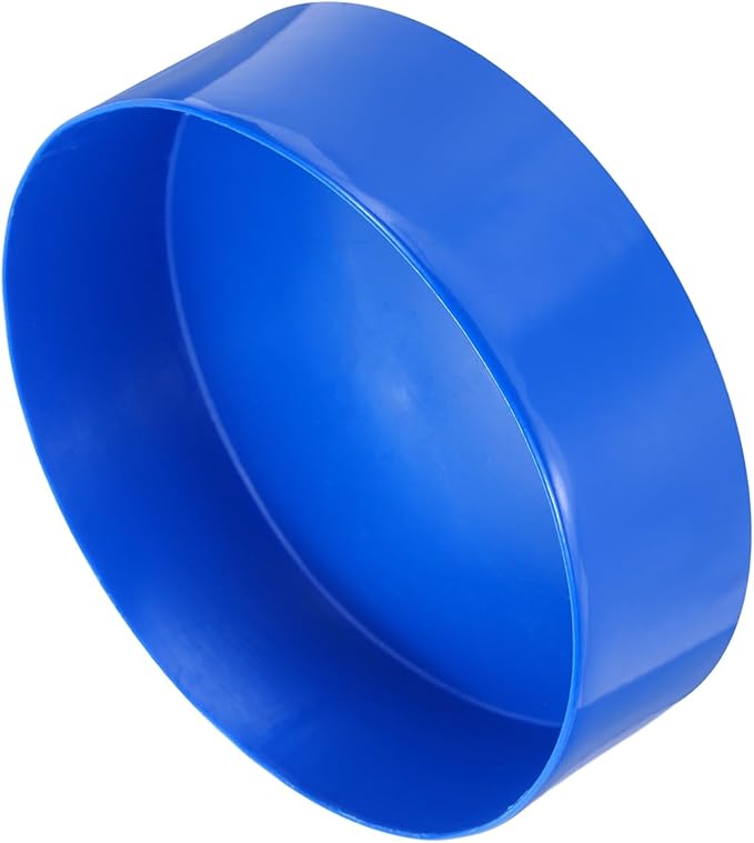 uxcell 4pcs Rubber End Caps 170mm(6.7 Inch) ID Vinyl Round End Cap Cover Screw Thread Protectors Blue, 50mm Height