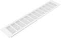 Vent Systems 19.69 x 3.94 (Outer Size) Air Supply Ventilation Grille - White Aluminum Rectangle Intake/Exhaust Door Vent Deflector - HVAC for Home Improvement Floor, Wall Duct Cover