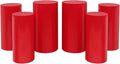 Eapmic Pedestal Stands for Party, Cake Pedestal Stand, Dessert Table Display Plinth Pillars, Sculpture Display Column Decoration Cube for Wedding Birthday (Red, Cylinder-6Pcs(27.56"+26"+23.62"))