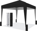 SANWAY 10x10 Pop up Canopy Tent, One-Button, Outdoor Instant Canopy Protable for Events, Camping, Parties, Vendor, Beach Tent - Black