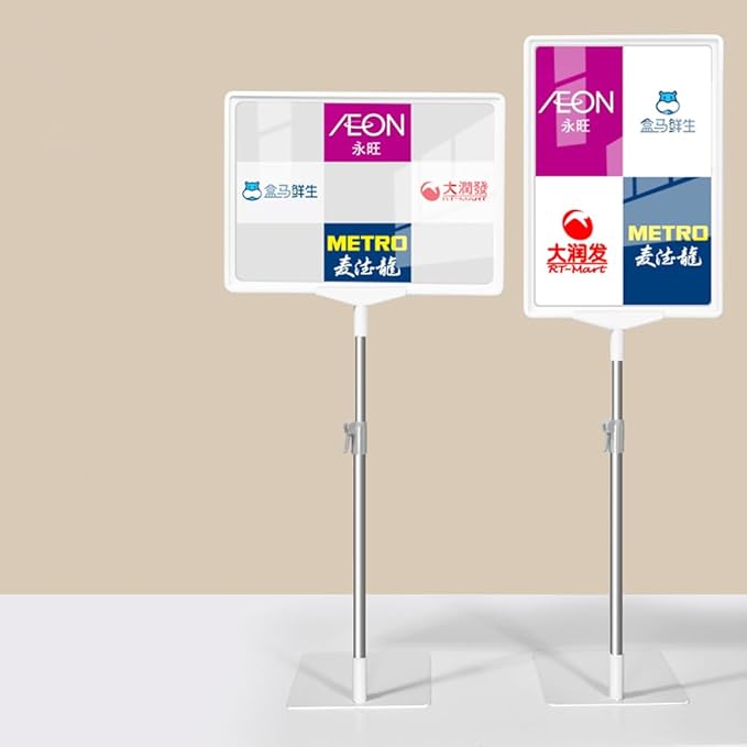 Adjustable Banner Holder Table Top Banner Display Poster Stand Store Counter Display Poster Stand Advertising Display Sign Holder (A4 210×297mm/8.27×11.69 inches)