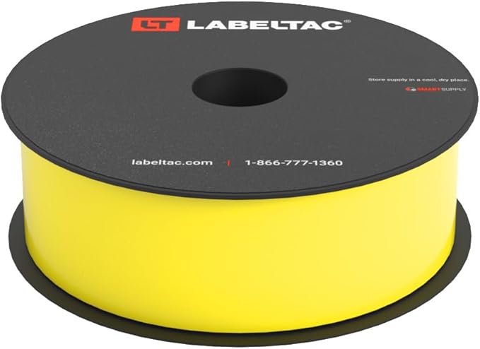 LabelTac 4 and Pro Model Indoor/Outdoor Rack Label Supply 1.5" x 150' Hi-Vis Yellow
