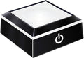 EUSTUMA LED Light Base Non-Slip Square Display Stand in A Variety of Colors,Suitable for Glass Crystal Spherical Artwork (Led Base for Glass Ball)