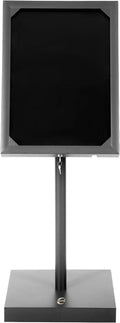 Vaste Large Steel Menu Displays Adjustable Floor Standing Holder Advertising Display with Cover Heavy-duty Base LED Lights Locks for Shopping malls restaurants conferences exhibitions（Black）
